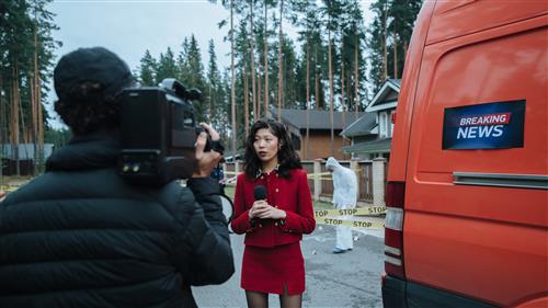 media reporter stock art